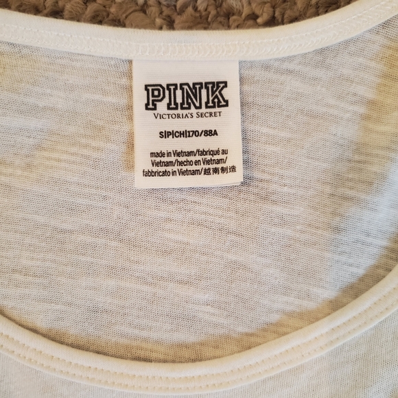 Victoria Secret Pink- cream and purples flowy tank - Picture 3 of 3